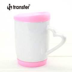 11oz Sublimation Ceramic Mug with Silicon Lid and Base