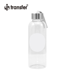 420ml Sublimation Glass Bottle with White Oval Patch