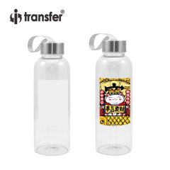 420ml Sublimation Glass Bottle with White Square Patch