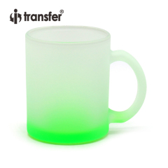 11oz Glass Mug with Button Fluorescent