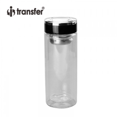 Double Wall Strainer Clear Insulated Sublimation Glass Bottle