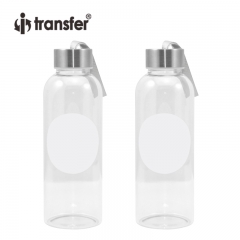 420ml Sublimation Glass Bottle with White Oval Patch