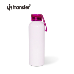 750ml Color Silicon Sling With Transparent Cover Aluminum Water Bottle