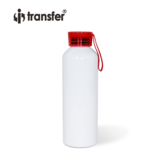 750ml Color Silicon Sling With Transparent Cover Aluminum Water Bottle