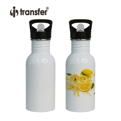 500ml Stainless Steel Water Bottle With Straw Top