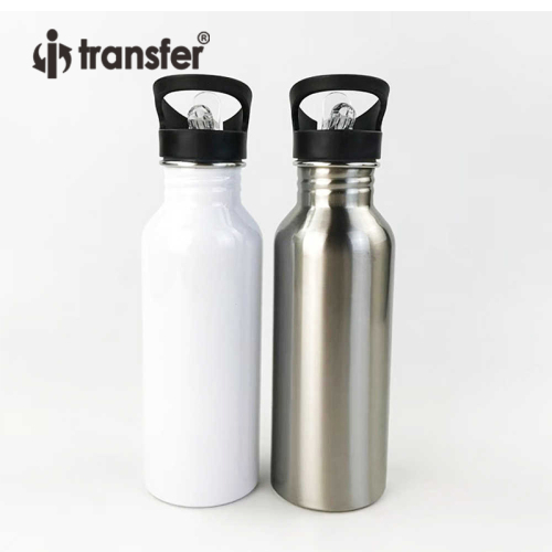 500ml Stainless Steel Water Bottle With Straw Top