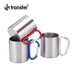 220ml/300ml450ml Stainless Steel Double Wall Coffee Mug with Buckle