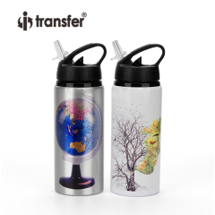 600ml Aluminum Sport Water Bottle with Suction Nozzle