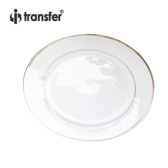 10" Sublimation Ceramic Plate with Gold Rim