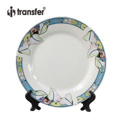 8" Sublimation Ceramic Plate with Lace Edge