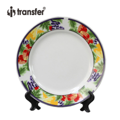 8" Sublimation Ceramic Plate with Lace Edge