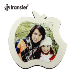 Apple Shaped Sublimation Blank Wooden Board Photo Frame