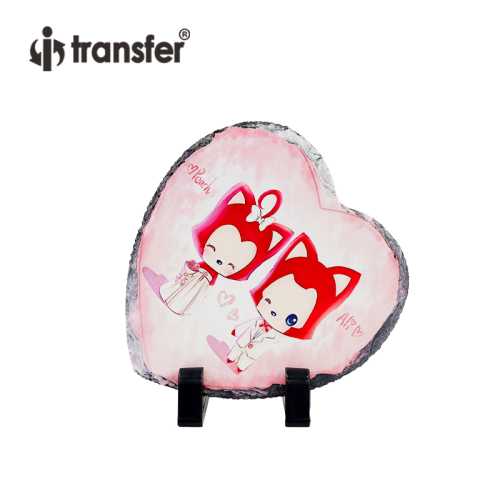 15cm*15cm Heart Shaped Sublimation Photo Rock Slate