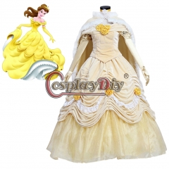 Beauty and the Beast Princess Belle dress velvet dress and cape