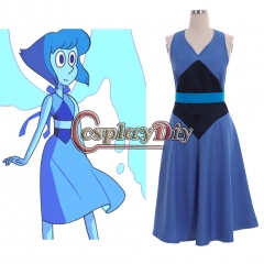 Cosplaydiy Steven Universe Lapis Cosplay Costume Women Girl Blue Dress Sexy Dresses Party Halloween Skirt Custom Made