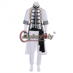Cosplaydiy Final Fantasy 14 FF14 Girls Day Cosplay Men White Suits Costume with Hat Adult Halloween Party Outfit Custom Made