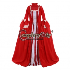 18th Rococo Marie Antoinette Baroque dress red dress