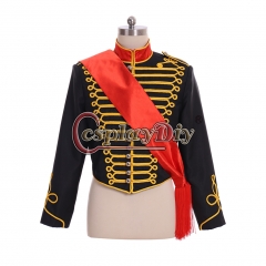 Cosplaydiy Custom Made Victorian Army Officer Cosplay Costume Jacket Top Medieval Soldier Officer Uniform Coat
