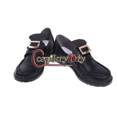 Cosplaydiy Custom Made Medieval Mens Tudor Cosplay Shoes Priate Musketeer Shoes with Buckles Georgian Masked Ball Shoes