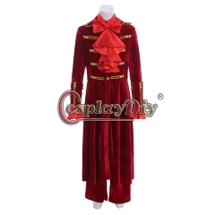 Cosplaydiy Men's Rococo Medieval 18th Century Men's Colonial European men's outfit cosplay costume red outfit