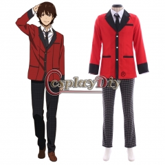 Cosplaydiy Cartoon Anime Kakegurui Compulsive Gambler Cosplay Costume Suzui Ryota Red Jacket Pants Boys School Uniform Suit