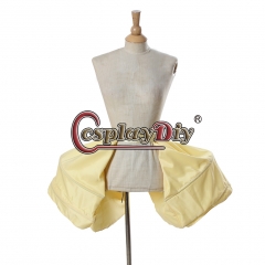 Victorian Rococo Dress Petticoat Crinoline Underskirt Ladies Yellow Cage Frame Pannier Bustle Medieval Cosplay Accessory