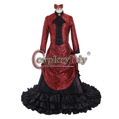 Cosplaydiy Women Victorian Evening Ball Gown Dress Adult Renaissance Medieval Fancy Dress