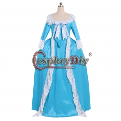 Cosplaydiy Marie Antoinette Rococo Fancy Blue Dress Ball Gown Dress Women Wedding Dress