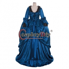 Cosplaydiy Marie Antoinette 18th Century Ball Gown Baroque Blue Rococo Dress