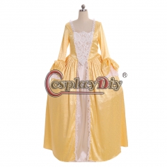 Cosplaydiy 18th Century Marie Antoinette Rococo Ball Gown Dress England Court Party Carnival Yellow Dress Girls Women Dress