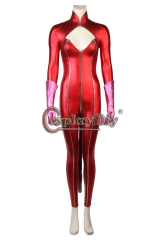 Cosplaydiy Persona 5 Anne Takamaki panther Cosplay Costume Red Jumpsuit