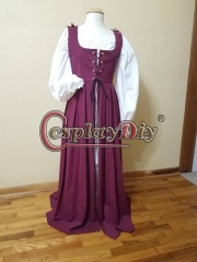 Cosplaydiy Scottish Irish dress Chemise Celtic Renaissance Irish Dress cosplay Costume custom made