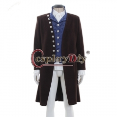 Cosplaydiy Colonial Victorian Edwardian Frock Coat men's outfit cosplay costume outfit wool jacket