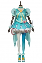 Cosplaydiy Anime Star Twinkle Precure Cure Milky Hagoromo Lala Cosplay costume Dress blue full set custom made with shoes