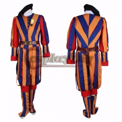 Cosplaydiy Halloween Carnival Costume For Adult Unisex Switzerland Soldiers Cosplay Costume Papal Swiss Guard Uniform