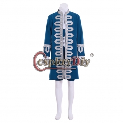 Cosplaydiy 18th Century Mens Rococo Outfit Cosplay costume Blue Renaissance suit custom made