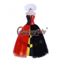 Cosplaydiy Alice In Wonderland Queen of Heart cosplay costume halloween costumes adult women dress custom made