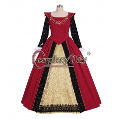 Cosplaydiy Victorian Queen Elizabeth Tudor Period Gothic Faire Dress Medieval Princess Red Fancy Dress Custom Made