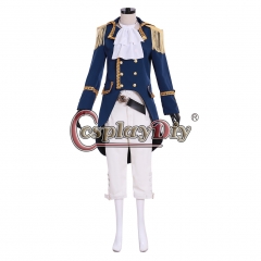 Cosplaydiy Colonial Musical Hamilton Marquis de Lafayette Gothic Aristocrat Costume Hamilton Women Military Suit Costume