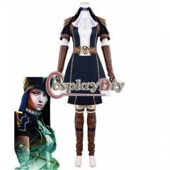 Cosplaydiy League Of Legends LOL Arcane Caitlyn Cosply Costume Full Suit Dress Party Activity Skirt Game Outfits