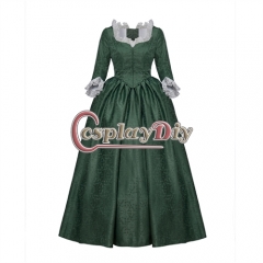 Cosplaydiy Medieval Rococo Green ball gown dress Colonial women lady dress