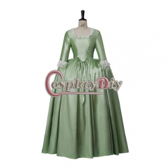Musical Hamilton Eliza Schuyler cosplay Costume green Dress Colonial Lady Ball Gown Victorian Medieval Skirt