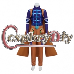 Spin Master Cosplay Costume Men's Vintage Leather Cloak Set with Hat for Halloween Carnival Party