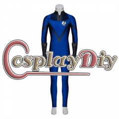 Movie Fantastic Four Cosplay Costume Men's Navy Blue Bodysuit Role Play Party Jumpsuits