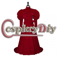 Medieval Vintage Velvet Princess Dress Gothic Victorian Cosplay Costume Party Evening Dresses