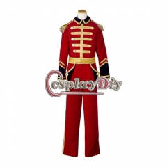 Medieval King Cosplay Costumes Victorian Red Uniform Noble Court Suits Halloween Carnival Role Play Outfits