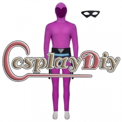 Movie The Ghost Who Walks Cosplay Costume Men's Purple Bodysuit Halloween Carnival Jumpsuits