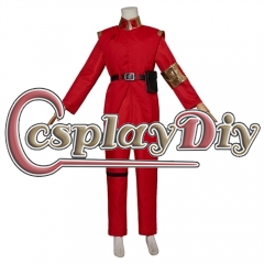 TV Series V visitors Cosplay Costume Men's Red Uniform Military Suits Halloween Carnival Role Play Outfits