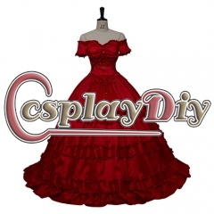 Musical Tanz Der Vampire Cosplay Costume Ball Gown Women Victorian Gothic Red Dress Suits