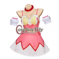 Anime Magical Girl Madoka Cosplay Costumes Cute Sexy Suspenders Tops Short Skirt Suits Halloween Party Role Play Outfits